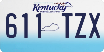 KY license plate 611TZX