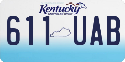 KY license plate 611UAB