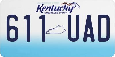 KY license plate 611UAD