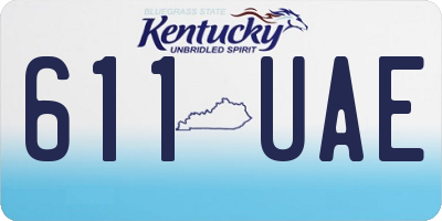 KY license plate 611UAE