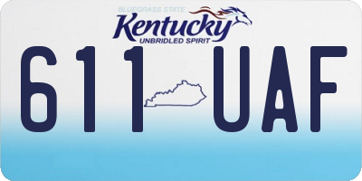 KY license plate 611UAF