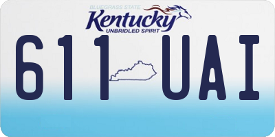 KY license plate 611UAI