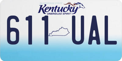 KY license plate 611UAL