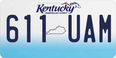 KY license plate 611UAM