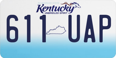 KY license plate 611UAP