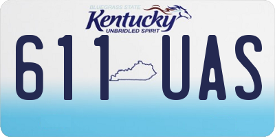 KY license plate 611UAS