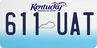 KY license plate 611UAT