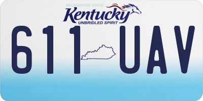 KY license plate 611UAV