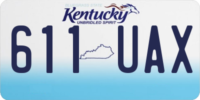 KY license plate 611UAX