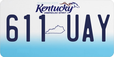 KY license plate 611UAY