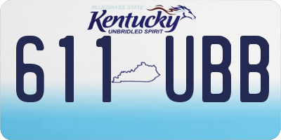 KY license plate 611UBB