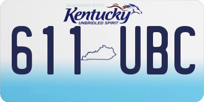 KY license plate 611UBC