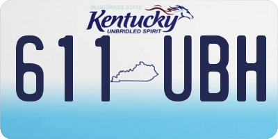 KY license plate 611UBH