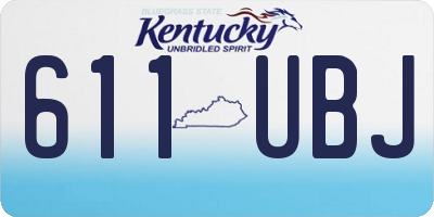 KY license plate 611UBJ
