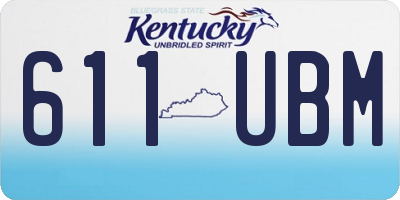 KY license plate 611UBM