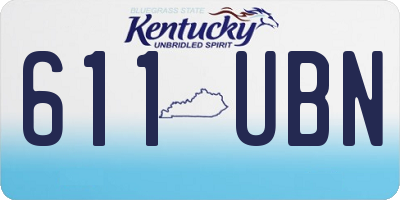 KY license plate 611UBN