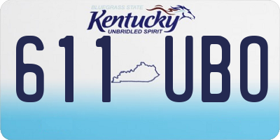 KY license plate 611UBO