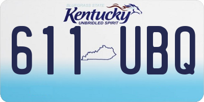 KY license plate 611UBQ