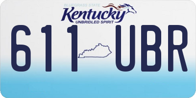 KY license plate 611UBR