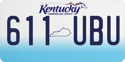 KY license plate 611UBU
