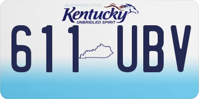 KY license plate 611UBV