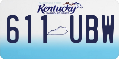 KY license plate 611UBW