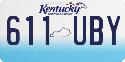 KY license plate 611UBY