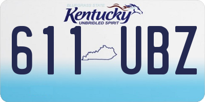 KY license plate 611UBZ