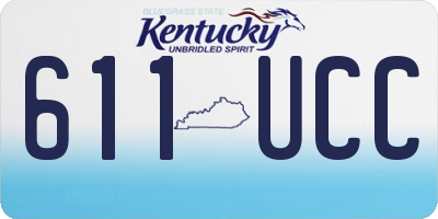 KY license plate 611UCC