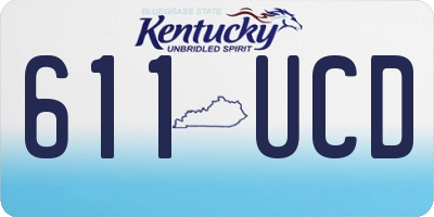KY license plate 611UCD