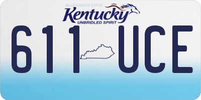KY license plate 611UCE