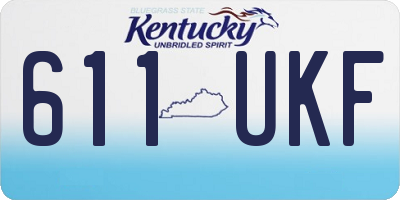 KY license plate 611UKF