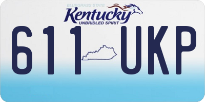 KY license plate 611UKP
