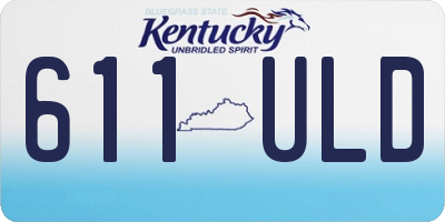 KY license plate 611ULD