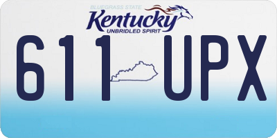 KY license plate 611UPX