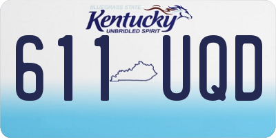 KY license plate 611UQD