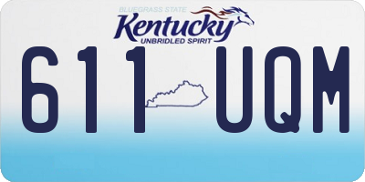 KY license plate 611UQM
