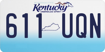 KY license plate 611UQN