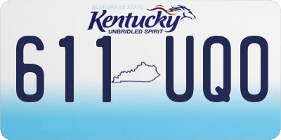 KY license plate 611UQO