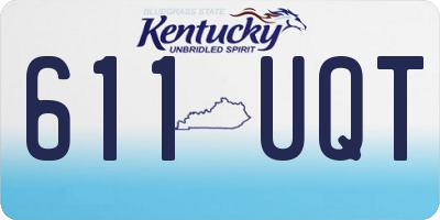 KY license plate 611UQT