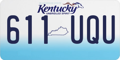 KY license plate 611UQU
