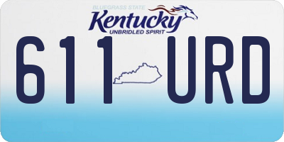 KY license plate 611URD