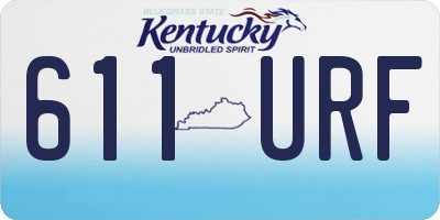 KY license plate 611URF