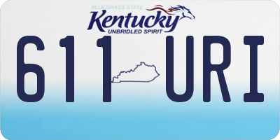 KY license plate 611URI