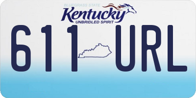 KY license plate 611URL