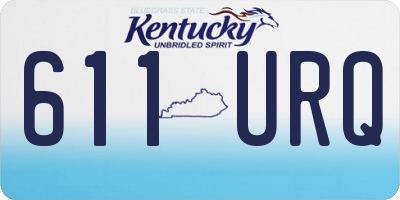 KY license plate 611URQ