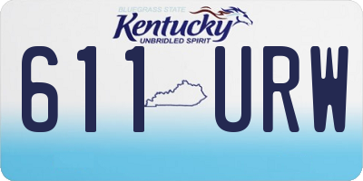 KY license plate 611URW