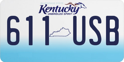 KY license plate 611USB