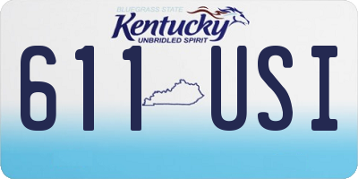 KY license plate 611USI