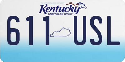 KY license plate 611USL